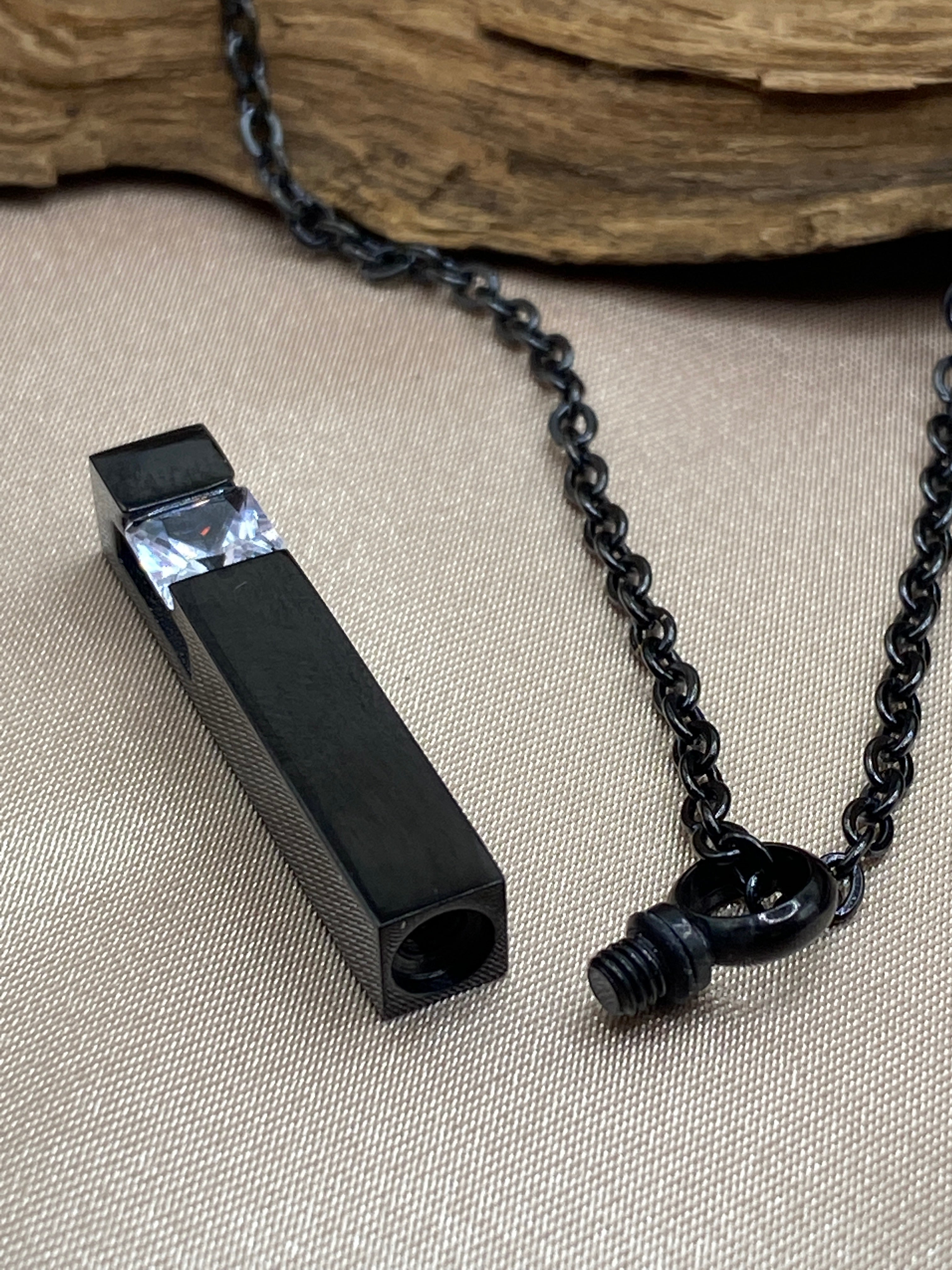 Cremation necklace for men bullet shaped locket for ashes – Eternal Keepsake